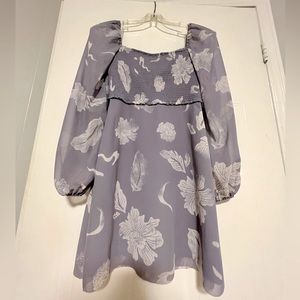 Aritzia Wilfred Flowy Long Sleeve Mini Dress